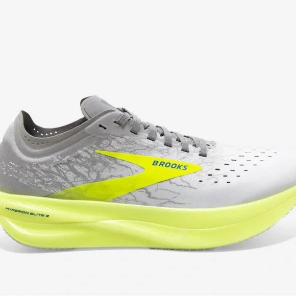 Brooks Unisex Hyperion Elite 2 Running Shoe WhiteSilverNightlife Sneakers Sz10.5 - Picture 2 of 11